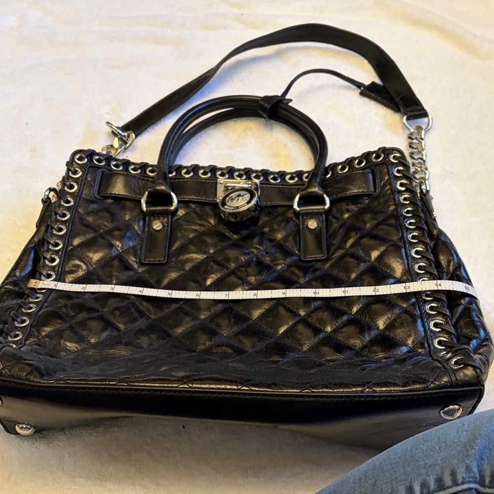 Michael Kors Black Quilted Satchel